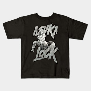 vintage Asuka terrible lock grayscale Kids T-Shirt